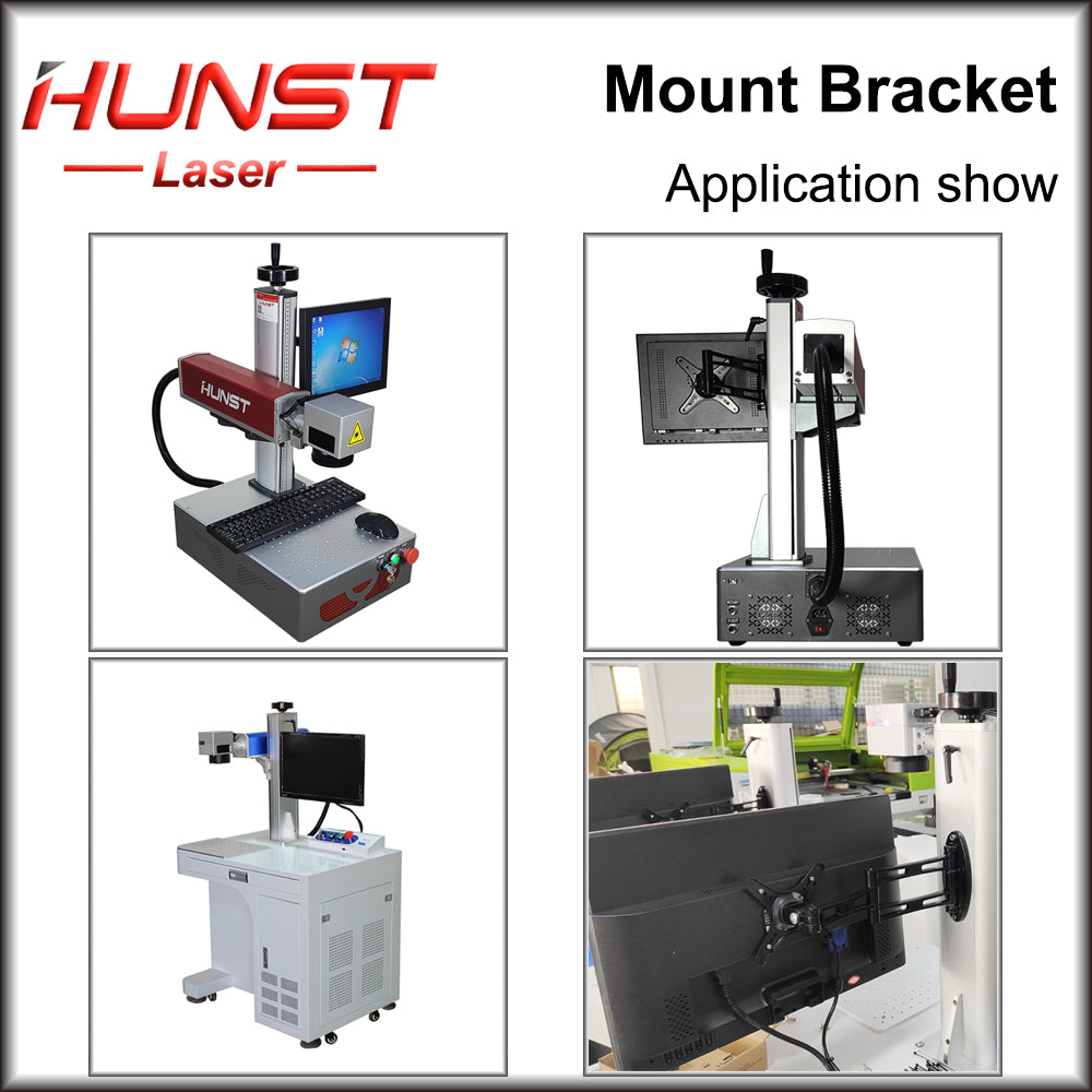 Hunst TV Disply Mount Bracket Black 160*160mm for For 4-24 Inches Display(Laser Marking Machine Monitor Stand)