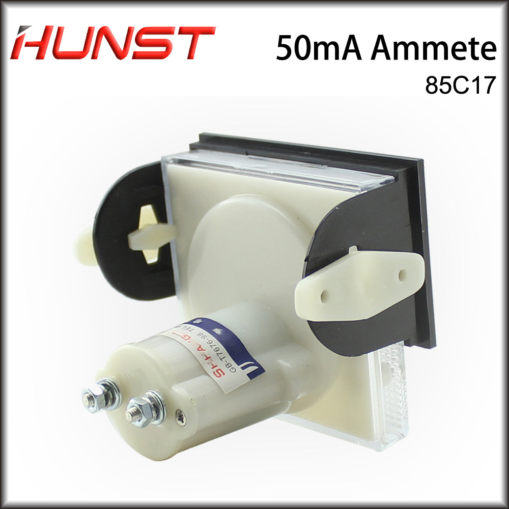 Hunst 50mA Ammeter 85C17 DC 0-50mA Analog Amp Panel Meter Current for CO2 Laser Engraving Cutting Machine
