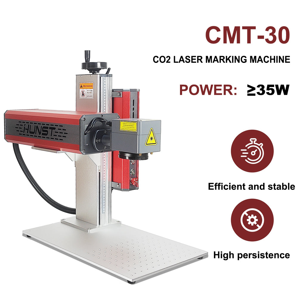 HUNST 10.6um Co2 Laser Engraving Machine 35W Metal RF Laser Tube Suitable For Leather, Cloth, Wood Board, Plastic Marking