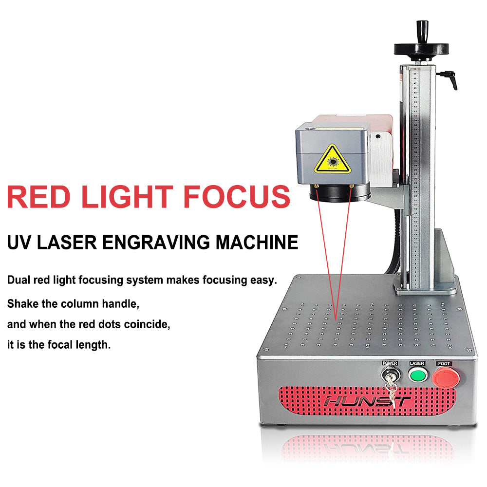 HUNST Small Portable 5W UV Laser Marking Machine is Suitable For Engraving Plastic, PVC, Glass, Jade, Leather Bottles, Etc.