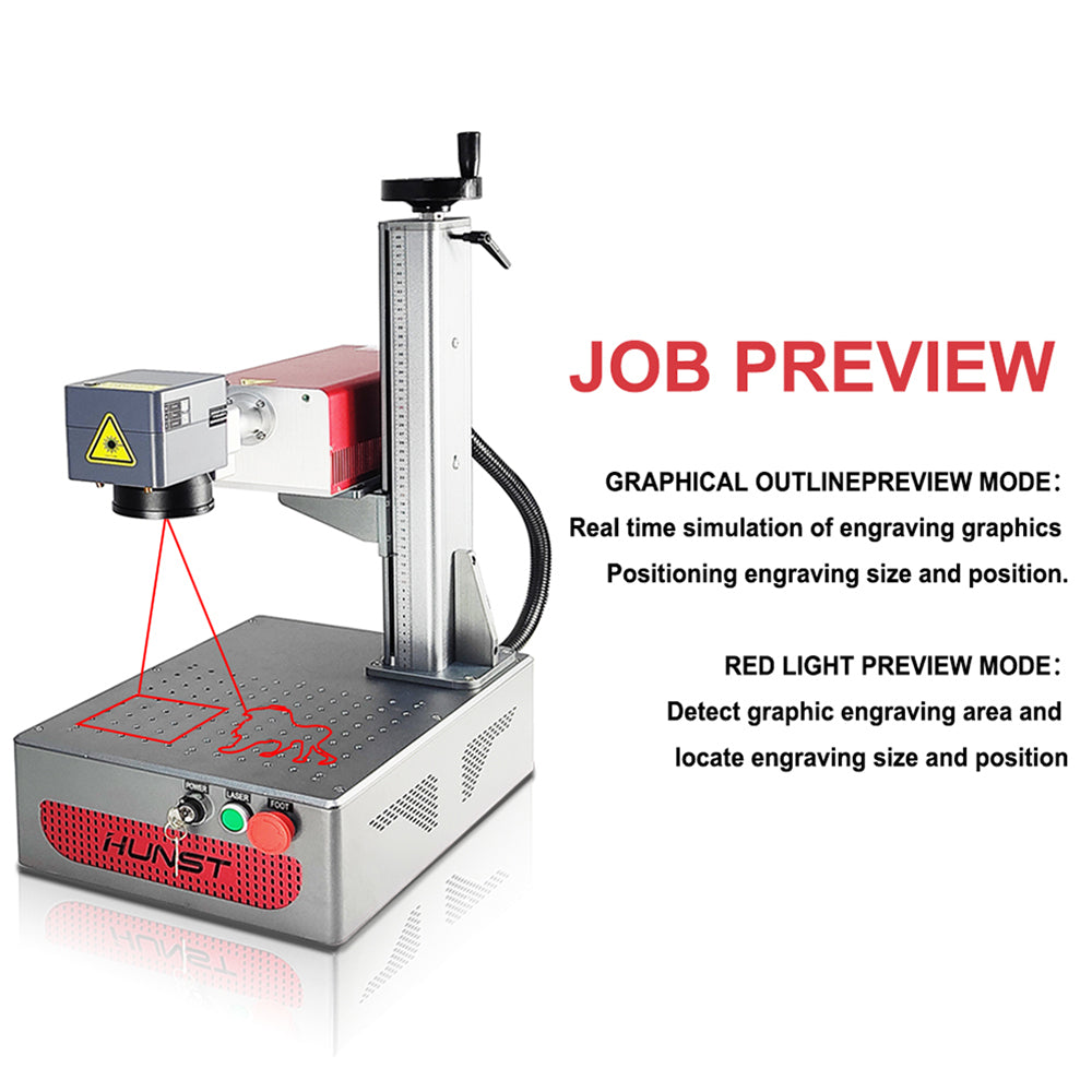 HUNST Small Portable 5W UV Laser Marking Machine is Suitable For Engraving Plastic, PVC, Glass, Jade, Leather Bottles, Etc.