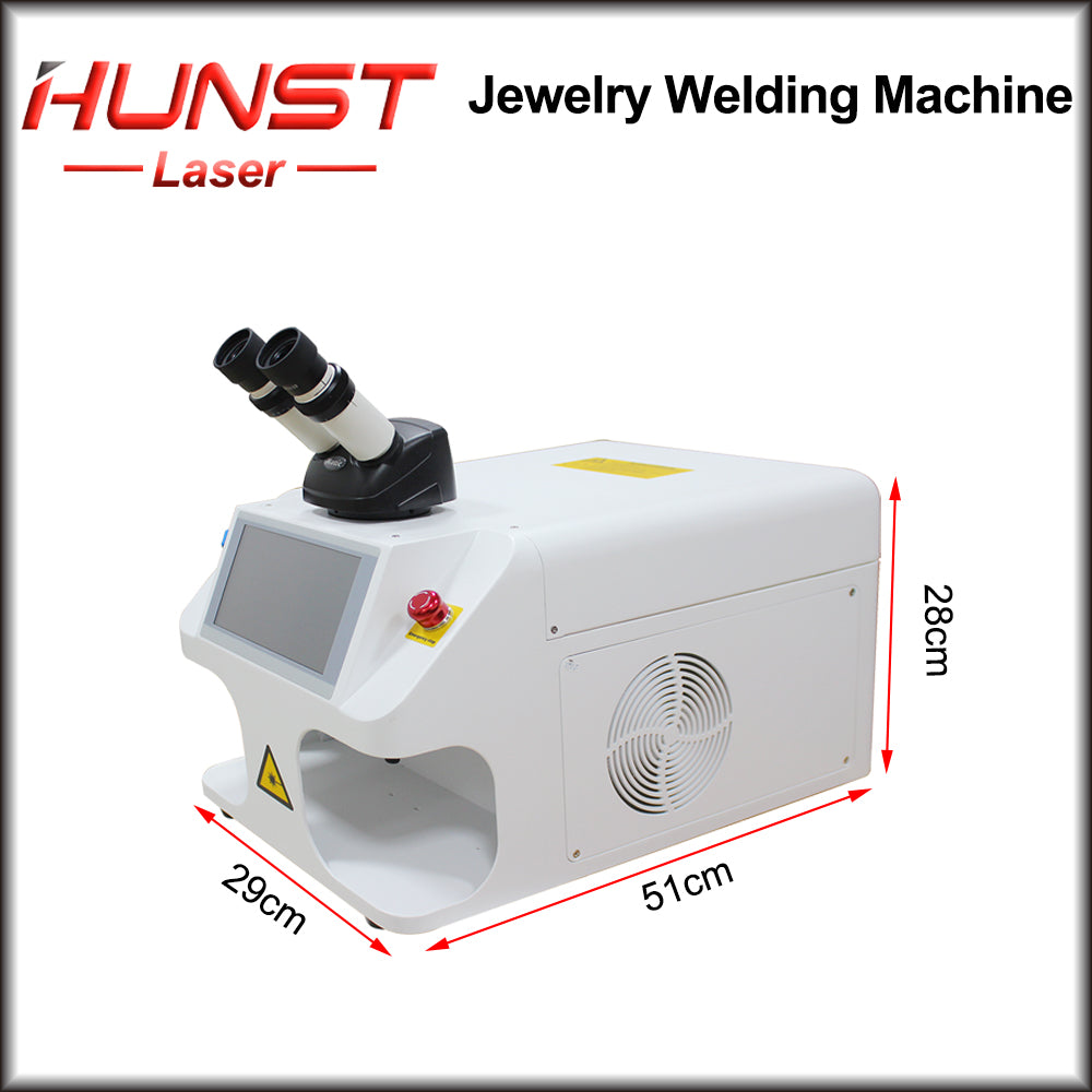 Hunst Jewelry Laser Welding Machine 80W Soldering Mini Portable Fiber Laser Welder Gold Silver Titanium Metal Rings Necklace