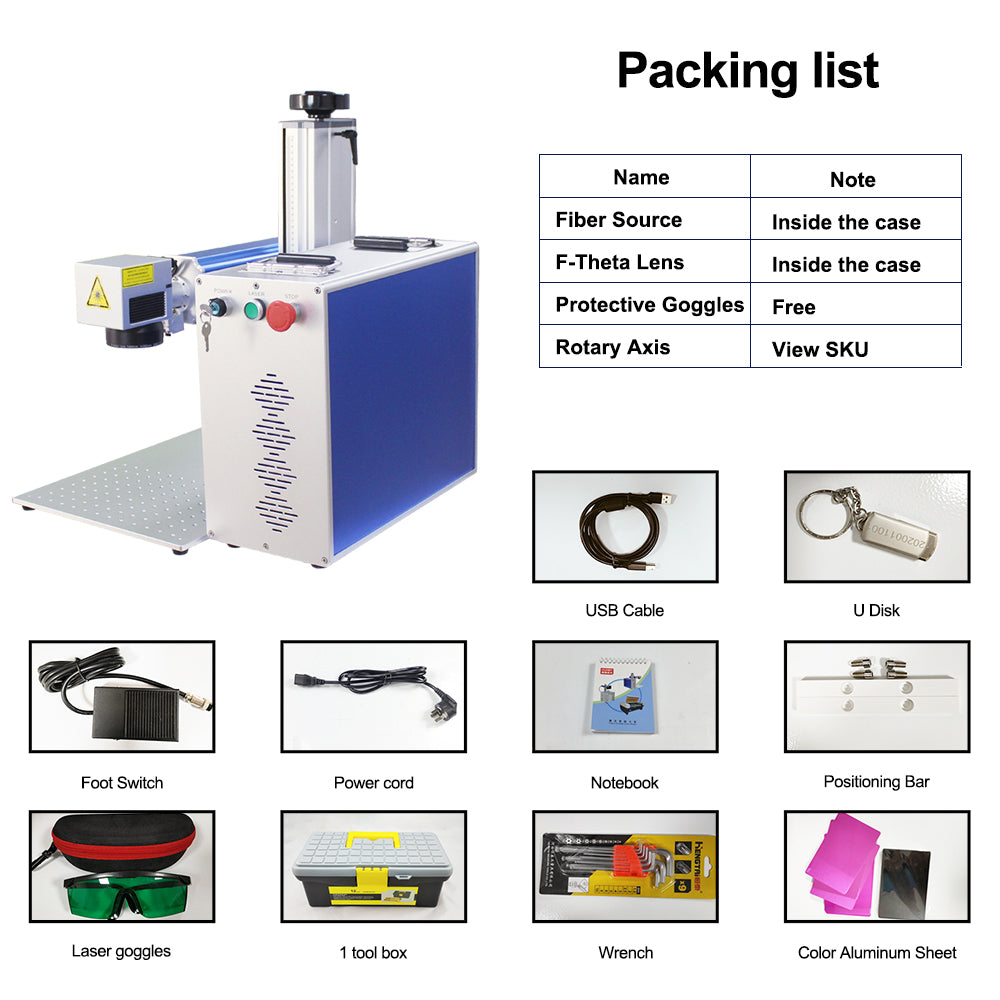 Hunst Tax free 50W 30W Fiber Laser Marking Machine Raycus para DIY Jewelry Engraving Gold, Silver, Metal, Frete grátis no Brasil, UE, México
