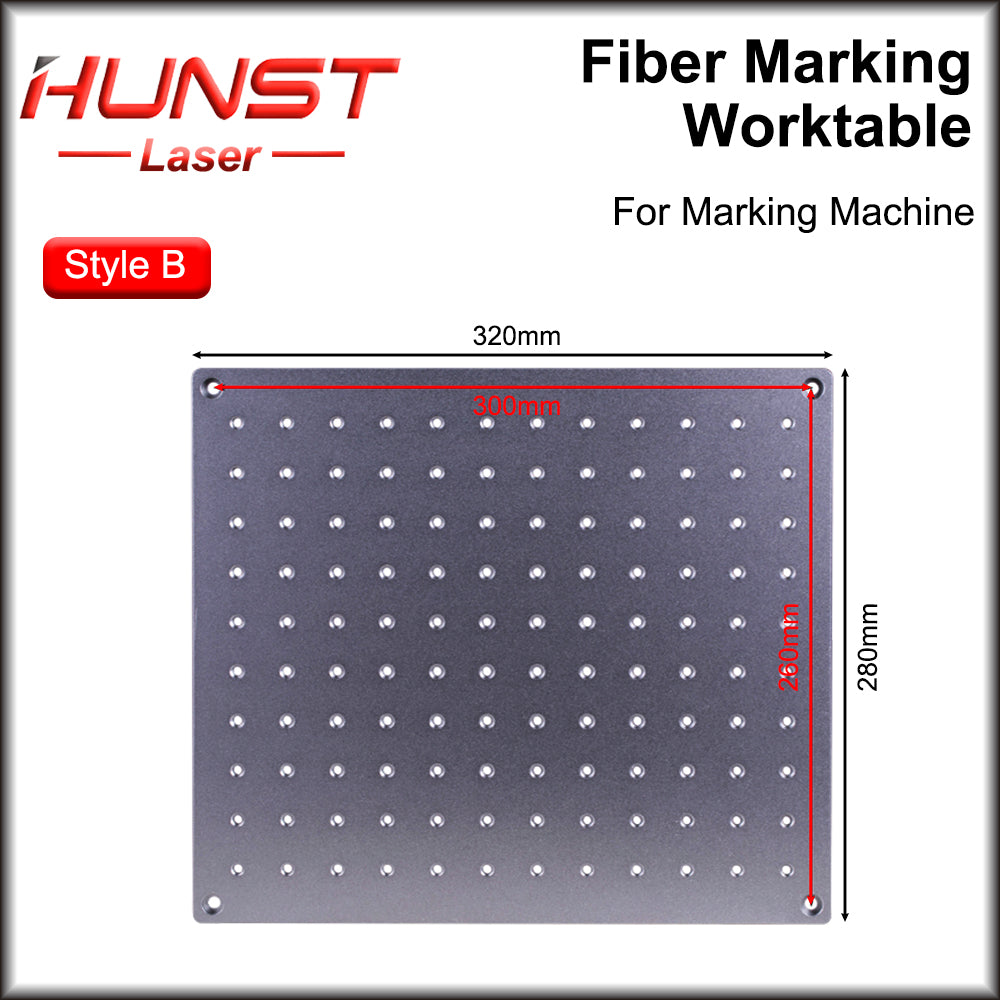 Hunst Fiber UV CO2 Marcação Mesa de Trabalho Plataforma de Trabalho de Alumínio 320*280 e 350*550 para Máquina de Marcação a Laser DIY