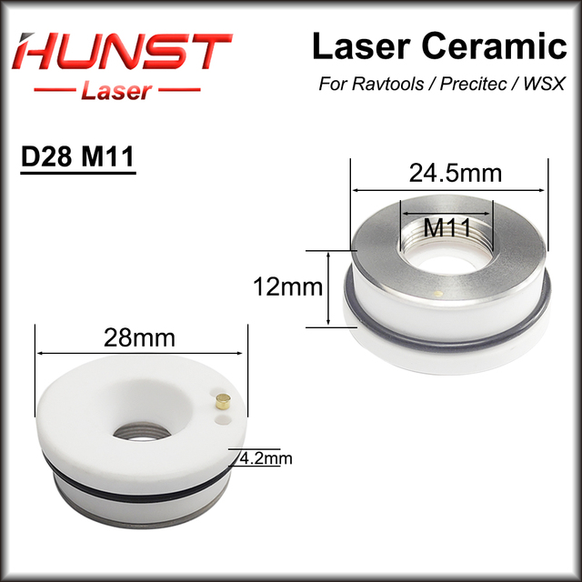 Hunst Laser Ceramic Ring Laser Nozzle Holder 28/32mm For Raytools Wsx Precitec Hsg Hans Dne