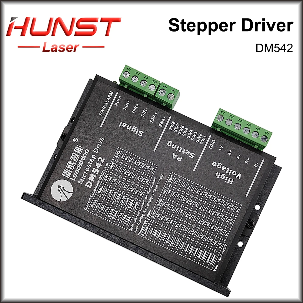 HUNST Leadshine DM542 Analog Stepper Motor Driver 2 Phase 20-50VDC Max 4.2A Digital Driver For CO2 Cutting Machine