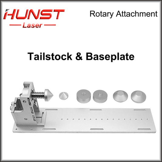 HUNST Rotary Axis 3jaw Worktable Chuck D80A & Activity Tailstock Indexing Head for CNC Laser Marking and Engraving Machine