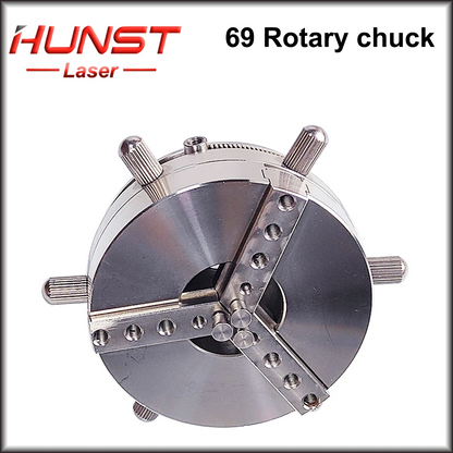 Hunst D69 Auto Lock Rotary Attachment CNC Router Laser Marking Machine Rotary Axis Chuck for Ring Bracelet Jewelry Engraving.