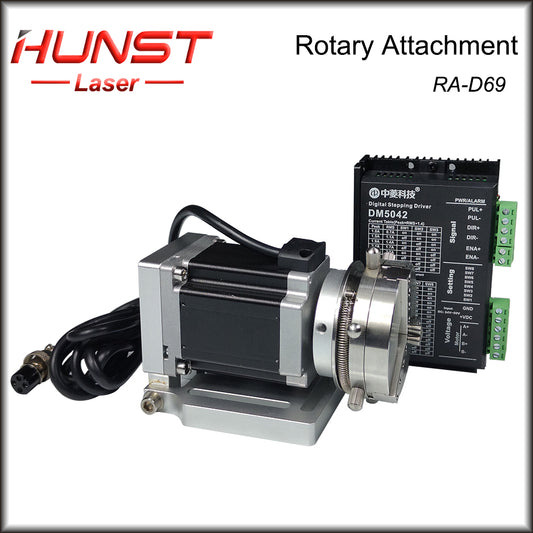 Hunst D69 CNC Router Laser Marking Machine Rotary Axis Chuck for Ring Bracelet  Jewelry Engraving Auto Lock Rotary Attachment