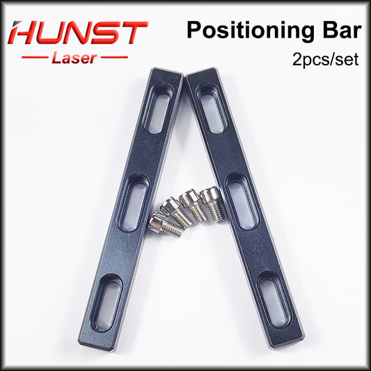 HUNST Worktable Positioning Bar 2pcs 130*16mm Dia.6mm + 4pcs Positioning Screw for DIY Fiber & Co2 & UV Laser Marking Machine