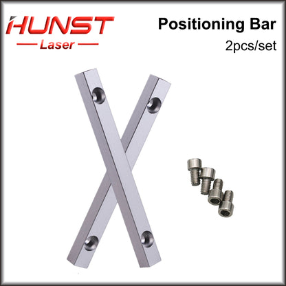 Hunst Worktable Positioning Bar 2pcs 125*12mm Dia.6mm + 4pcs Positioning Screw for DIY Fiber & Co2 Marking Engraving Machine