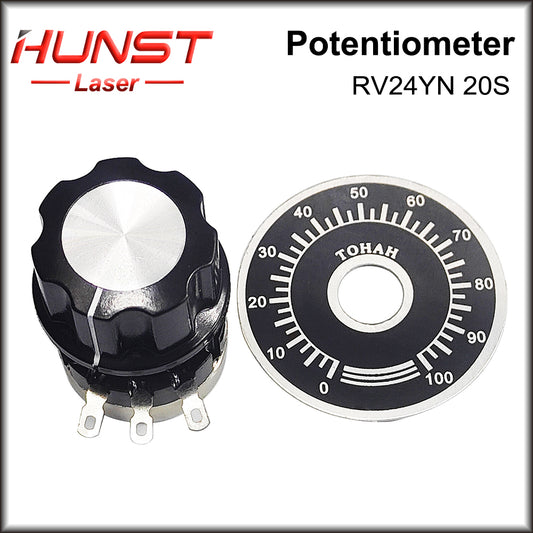 HUNST Inverter Single-turn Speed Potentiometer RV24YN 20S 2W 5K Ohm For CO2 Laser Engraving Cutting Machine Power Supply