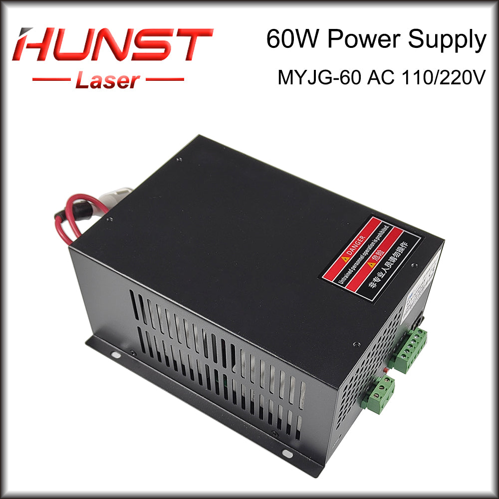 Hunst MYJG 60W  CO2 Laser Power Supply 110V/220V Laser Generator For 50~70W Engraving Cutting Machine