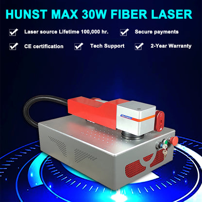 Hunst MAX 30W Portable Foldable Mini Fiber Laser Marking Machine.