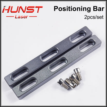 HUNST Worktable Positioning Bar 2pcs 130*16mm Dia.6mm + 4pcs Positioning Screw for DIY Fiber & Co2 & UV Laser Marking Machine