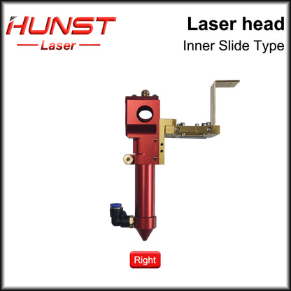 Hunst Hot Sell Inner Slide Type CO2 Laser Head with Air Nozzle for Inner Guide Rail Laser Cutting Machine Spare Parts