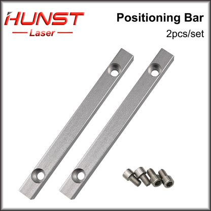 Hunst Worktable Positioning Bar 2pcs 125*12mm Dia.6mm + 4pcs Positioning Screw for DIY Fiber & Co2 Marking Engraving Machine