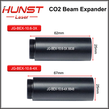 Hunst CO2 10600nm Laser Beam Expander 2X 2.5X 3X 4X Expansion Ratio M22*0.75 Lense Optics For CO2 Laser Marking Machine