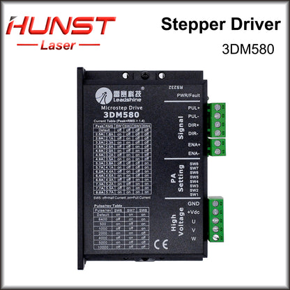 HUNST 3DM580 Stepper Motor Driver 3 Phase Leadshine Servo Driver 40 VDC Input Max 8A For CO2 Laser Cutting and Engraving Machine