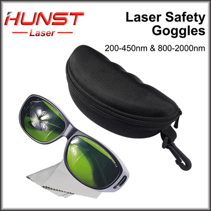 Hunst Laser Safety Goggles Protective Glasses Shield Protection Eyewear 200-450nm 800nm-2000nm For YAG Fiber UV Laser