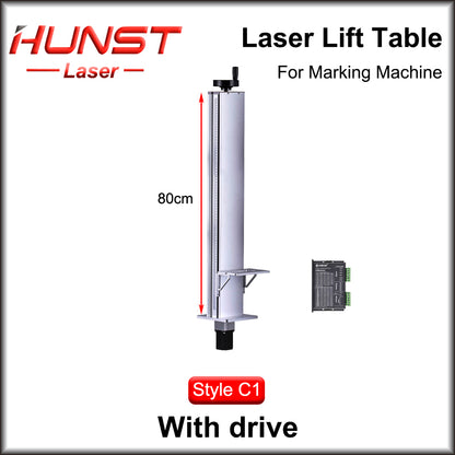 Hunst Laser Marking Machine Lift Table Z-axis Lift Stand Height 500 and 800MM,With Motor Control Electric Lifting Table