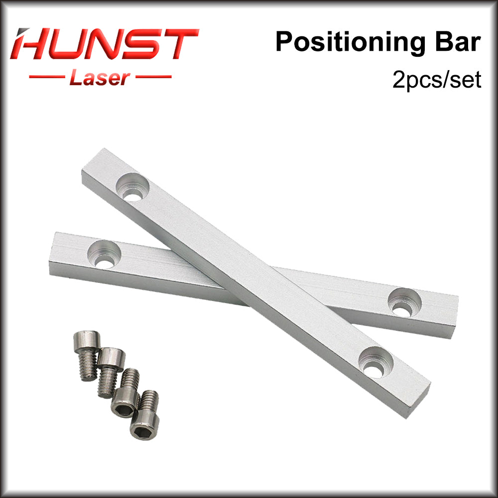 Hunst Worktable Positioning Bar 2pcs 125*12mm Dia.6mm + 4pcs Positioning Screw for DIY Fiber & Co2 Marking Engraving Machine