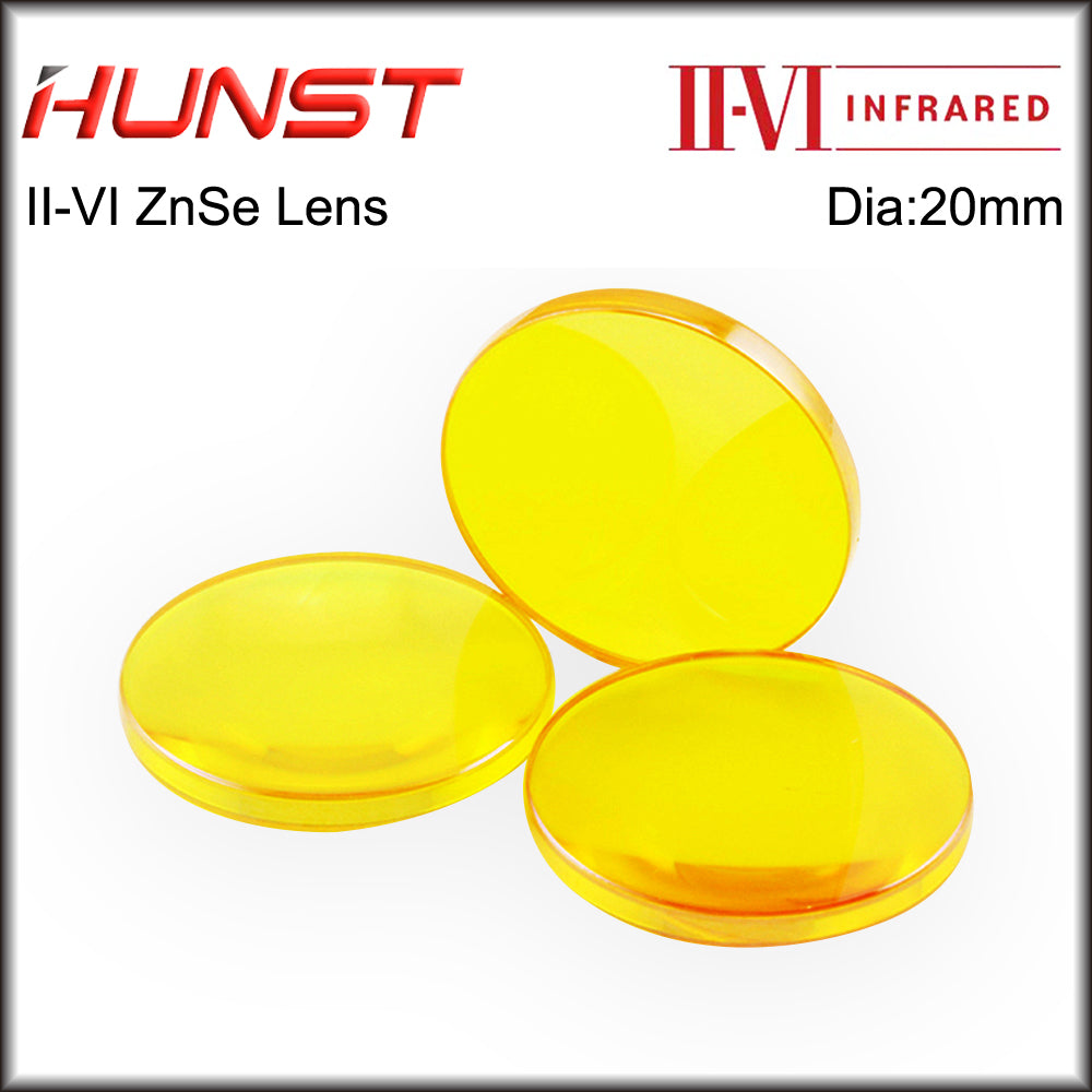 Hunst II-VI ZnSe Focus Lens Diameter 20mm FL 50.8mm 63.5mm  Laser Lens for CO2 Engraving Cutting Machine Accessories