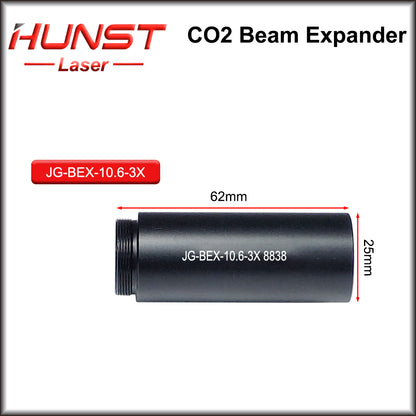 Hunst CO2 10600nm Laser Beam Expander 2X 2.5X 3X 4X Expansion Ratio M22*0.75 Lense Optics For CO2 Laser Marking Machine