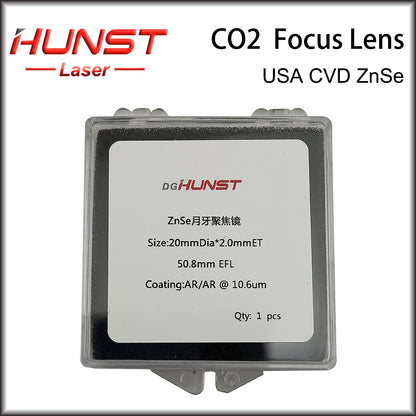 Hunst CO2 Laser Lens USA ZnSe Mirro Dia 12 18 19 20 25mm Focus 38.1 50.8 63.5mm For Laser Cutting Engraving Machine Spare Parts
