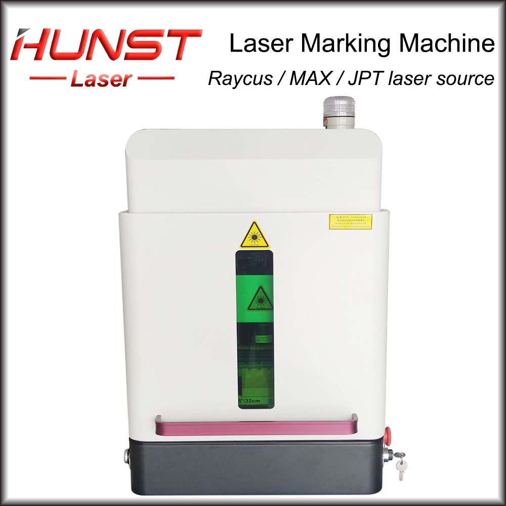 Hunst Enclosed  20 30 50 100W JPT M7 MOPA MAX Raycus Fiber Laser Marking Machine Price for Gold Silver Jewelry Cutting Engraving