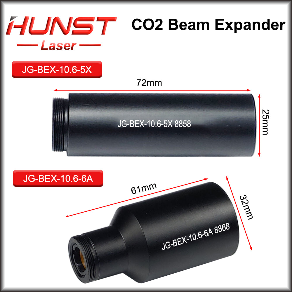 Hunst CO2 10600nm Laser Beam Expander 2X 2.5X 3X 4X Expansion Ratio M22*0.75 Lense Optics For CO2 Laser Marking Machine