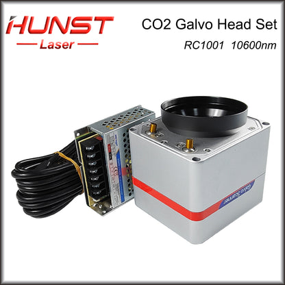 Hunst SINO-GALVO RC1001 CO2 Laser Scan Galvo Head Set 10600nm Aperture 10mm Galvanometer Scanner with Power Supply