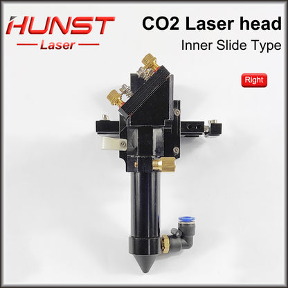 Hunst Hot Sell Inner Slide Type CO2 Laser Head with Air Nozzle for Inner Guide Rail Laser Cutting Machine Spare Parts