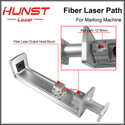 HUNST Fiber Laser Path Red Standard Fiber Laser Path Housing Rayucs MAX JPT Interface for Laser Marking Machine