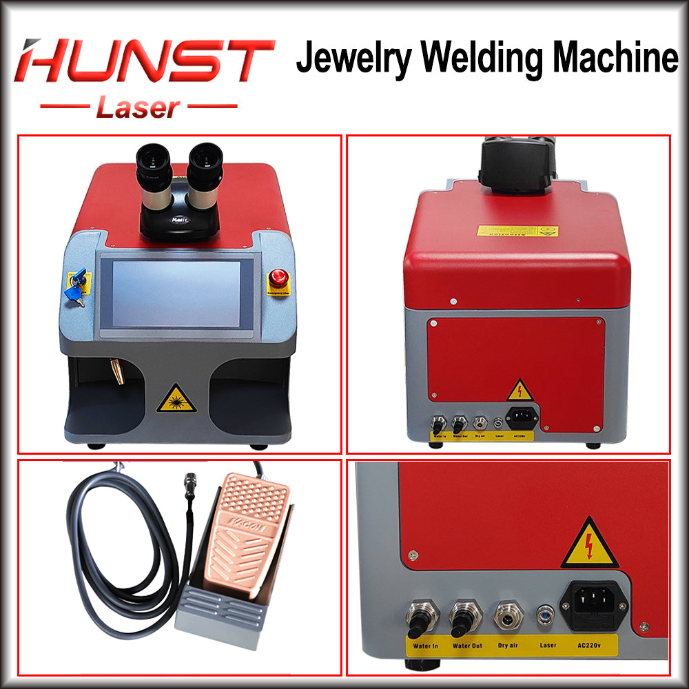 HUNST YAG Jewelry Laser Spot Welding Machine Laser Soldering With HD CCD Microscope for Gold Silver Chain Ring Pendant Denture