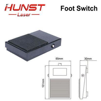 HUNST Metal Foot Switch TFS-1 10A 250VAC Line Length 1.9M Self-resetting Small Pedal