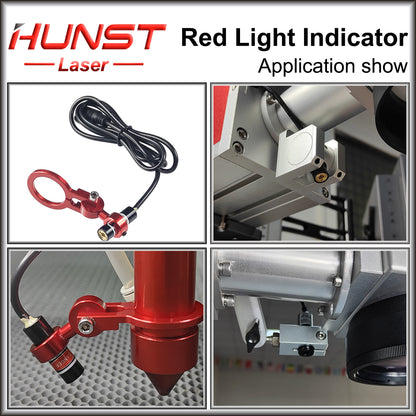 HUNST Red Dotted Beam Light 650nm 5V Infrared Adjustable Laser Module Locator + Adapter for Fiber Marking or Cutting Machine