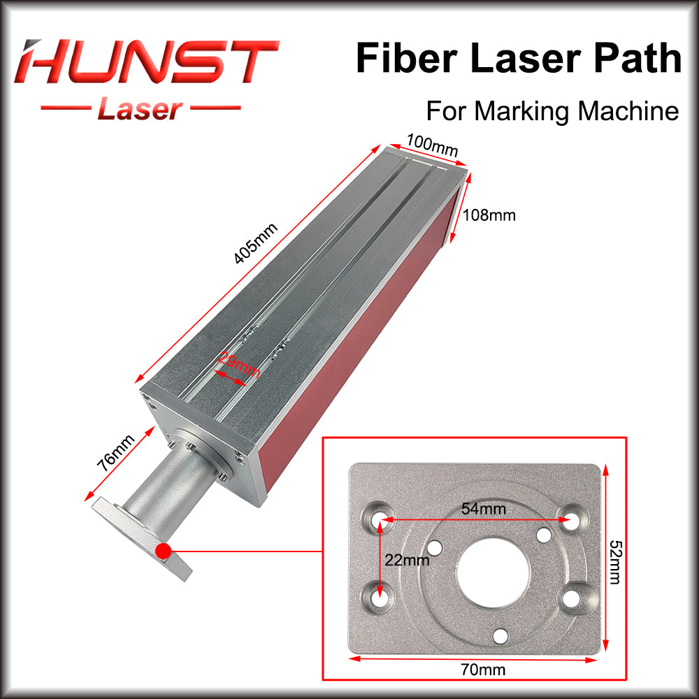 HUNST Fiber Laser Path Red Standard Fiber Laser Path Housing Rayucs MAX JPT Interface for Laser Marking Machine