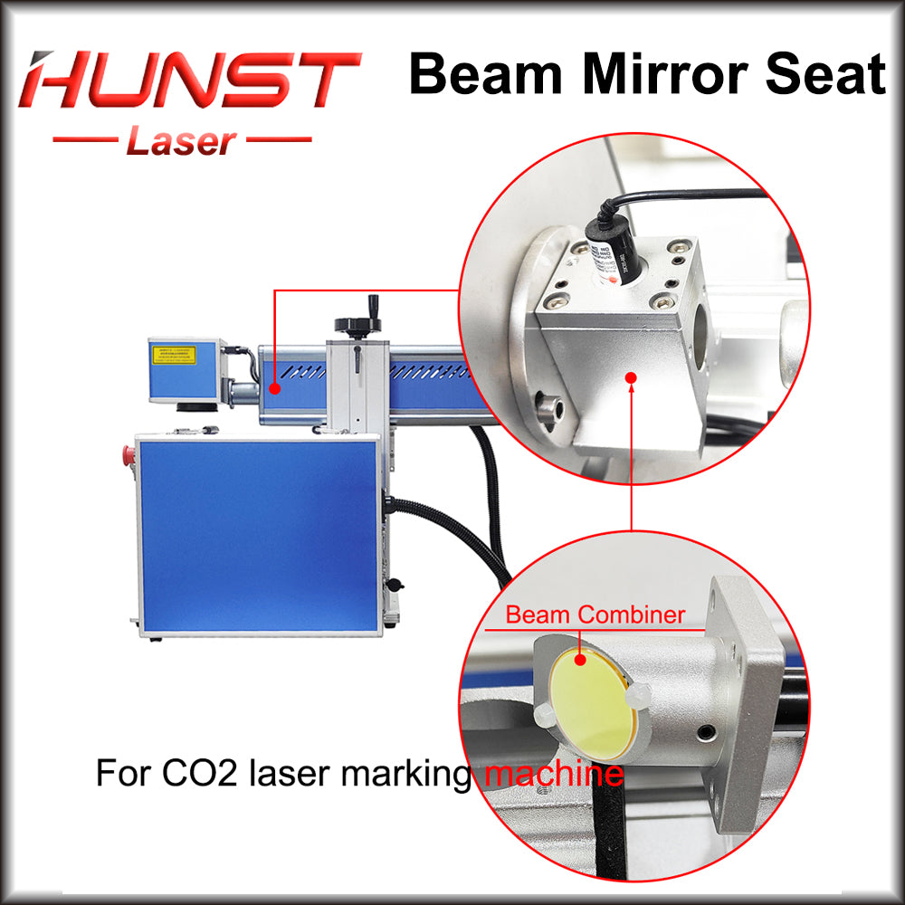 HUNST CO2 Laser Beam Mirror Seat Is Equipped with Red Light Indicator Beam Combining Mirror & Beam Expanding Mirror