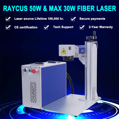 Hunst 50W 30W Fiber Laser Marking Machine Raycus for DIY Jewelry Engraving Gold,Silver,Metal,Free Shipping in Brazil,EU,Tax Free