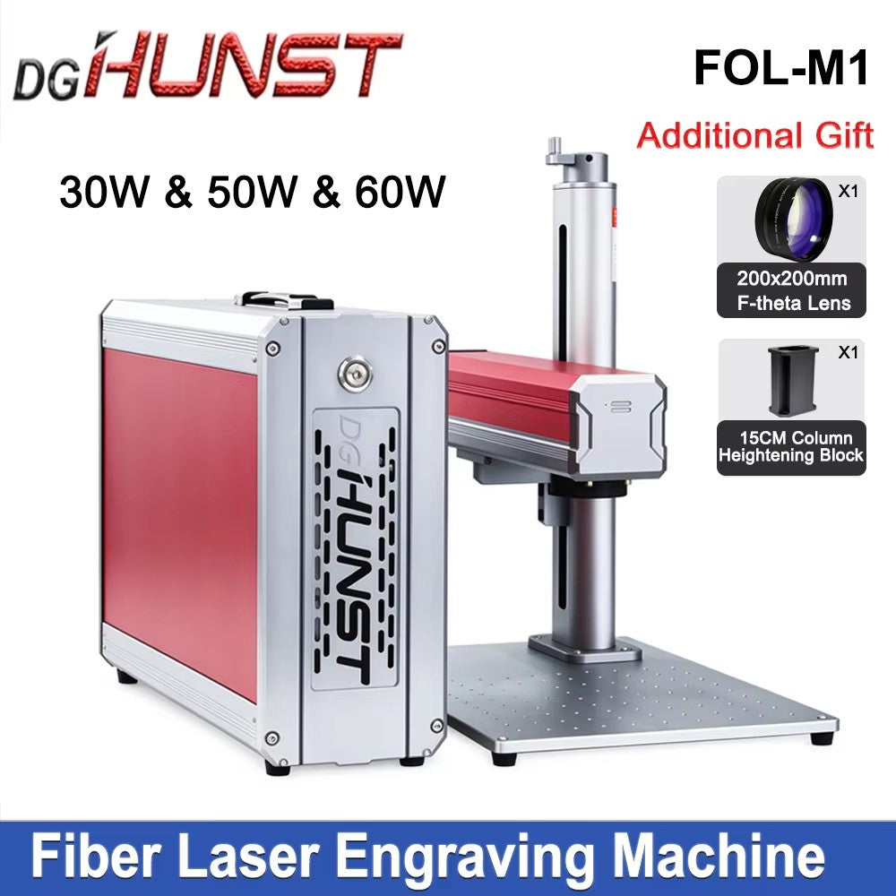 HUNST 30W 50W 60W M1 Fiber Laser Marking Machine MAX JPT For Cutting Jewelry Gold Silver Stainless Steel Copper Aluminum