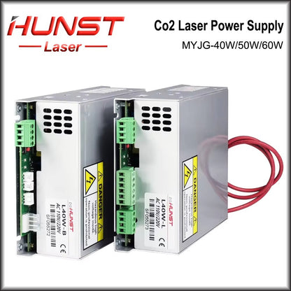 HUNST 40W-60W Co2 Laser Power Supply MYJG-40W 50W 60W Suitable for 40W 60W laser cutting and engraving machines