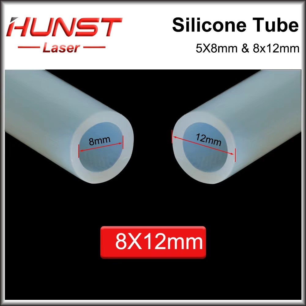 HUNST Silicone Tube 5x8mm 8x12mm Water Pipe Flexible Hose For Water Sensor & Water Pump & Water Chiller & CO2 Laser Tube.