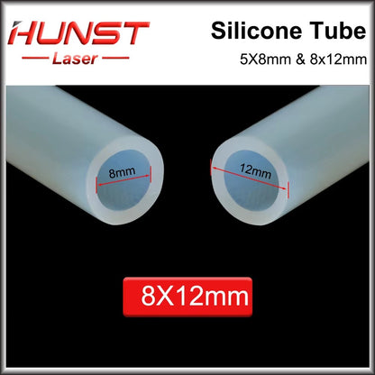 HUNST Silicone Tube 5x8mm 8x12mm Water Pipe Flexible Hose For Water Sensor & Water Pump & Water Chiller & CO2 Laser Tube.