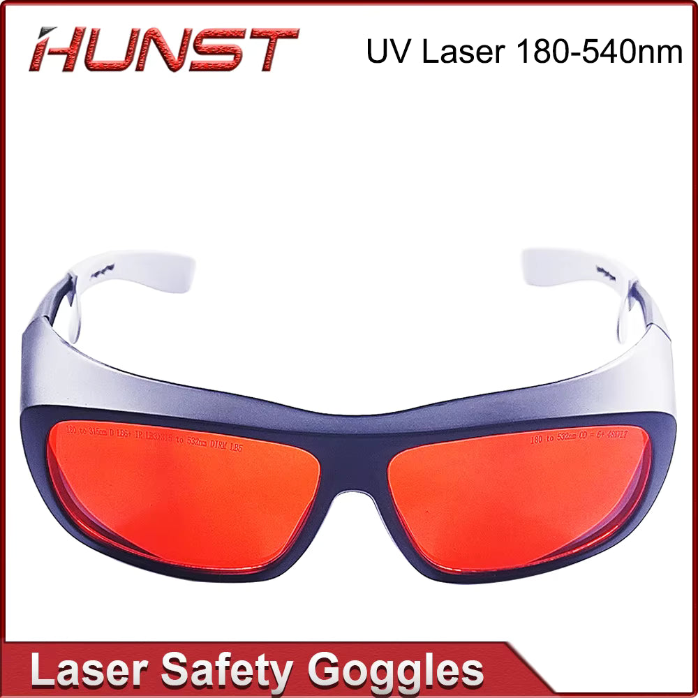 HUNST 355 & 532nm Laser Goggles Medium Size Protective Glasses Shield Protection for UV & Green Laser Safety Goggles.