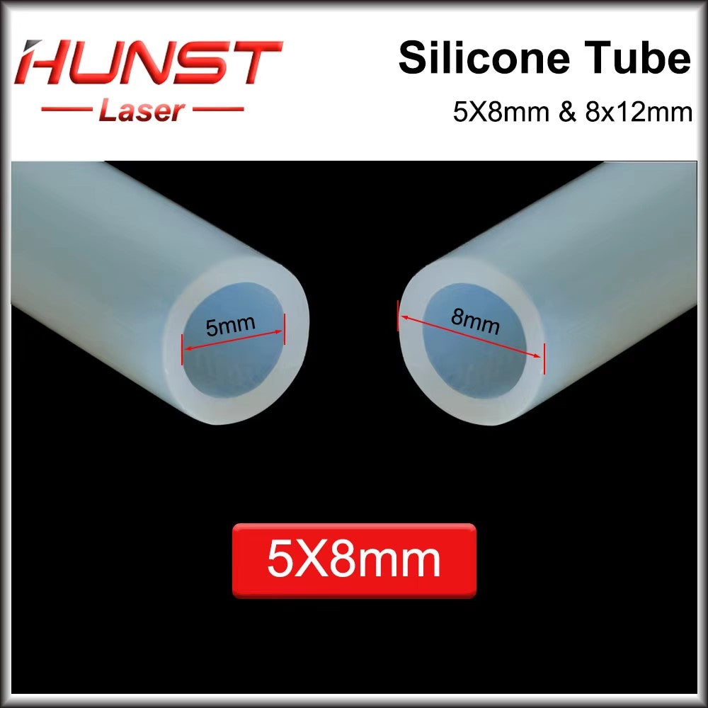 HUNST Silicone Tube 5x8mm 8x12mm Water Pipe Flexible Hose For Water Sensor & Water Pump & Water Chiller & CO2 Laser Tube.