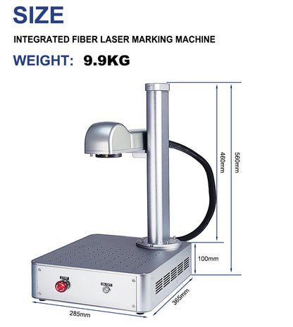 Hunst Small Laser Marking Machine, 20W & 30W & 50W Portable All-in-One, Foldable, Mini Fiber Optic Metal Engraving Machine.