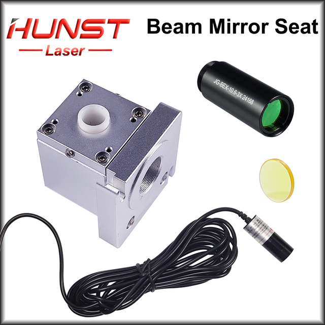 HUNST CO2 Laser Beam Mirror Seat Is Equipped with Red Light Indicator Beam Combining Mirror & Beam Expanding Mirror