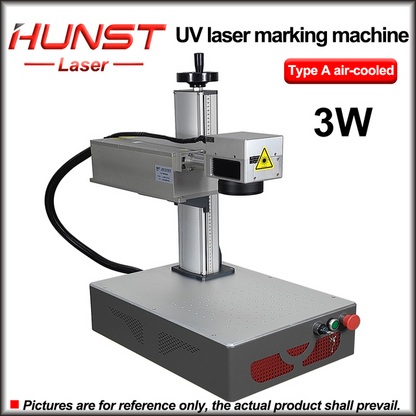 Hunst Mini Portable 3W 5W UV Laser Marking Machine is Suitable For Plastic,PVC,Glass,Jade,Leather,Bottle,Mobile Shell Engraving.